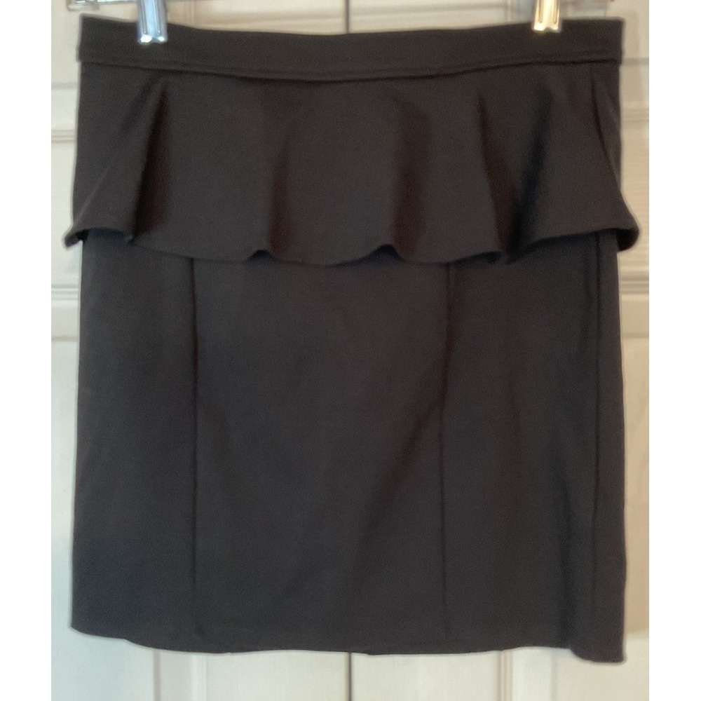 AEO American Eagle Black Ruffle Pencil Mini Skirt‎ Size 4
